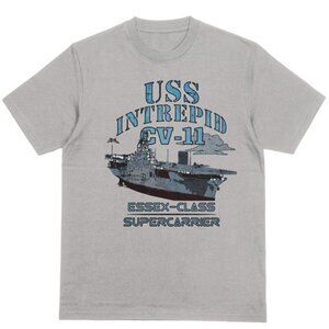USS Intrepid CV-11 Essex Super Carrier Ship T-shirt Unisex 100% Cotton U.S. Navy